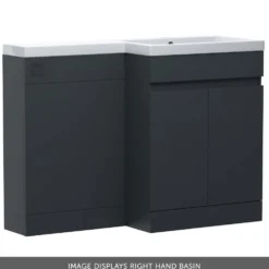 Dylan 1100mm Combination Basin & Toilet Unit - Anthracite