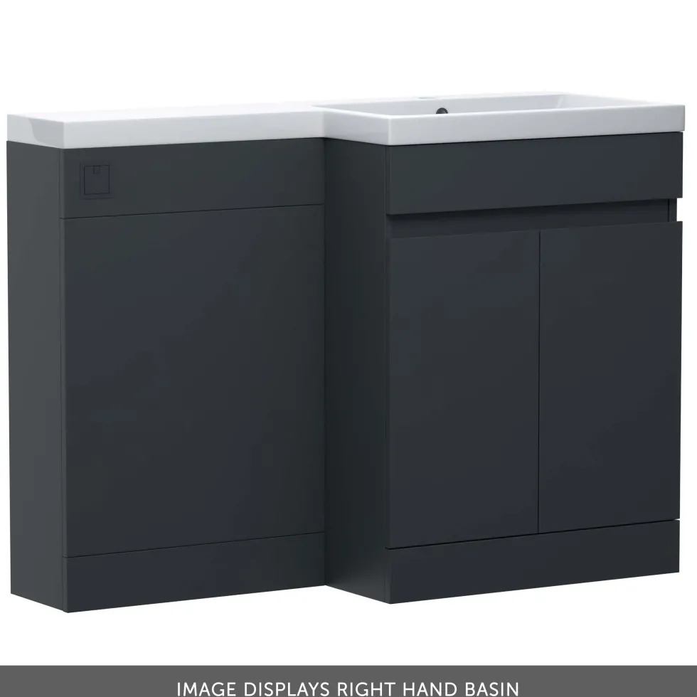 Dylan 1100mm Combination Basin & Toilet Unit - Anthracite