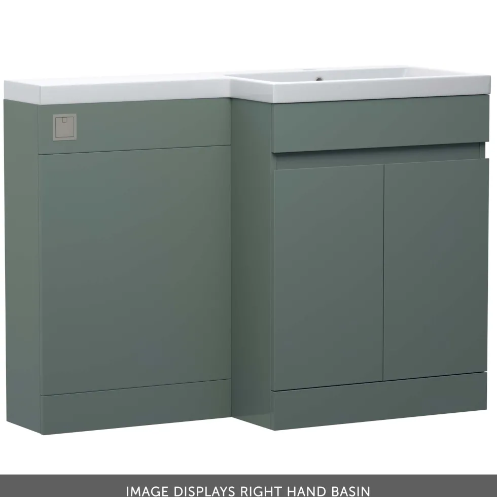 Dylan 1100mm Combination Basin & Toilet Unit - Green