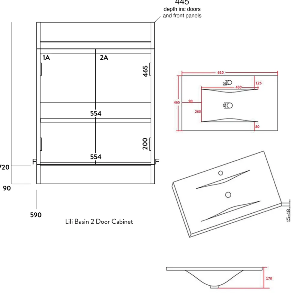 Dylan Rimless Toilet & Vanity Unit Bathroom Suite