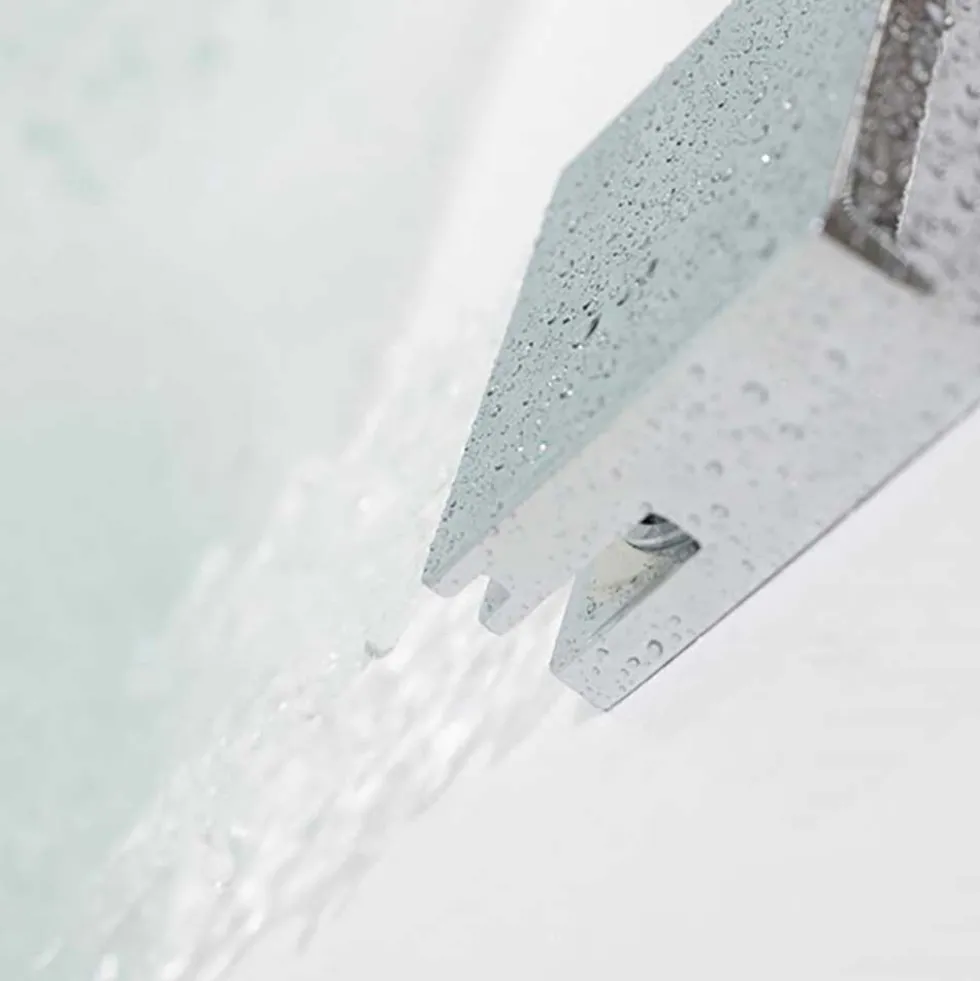 Elijah Concealed Shower Valve with Fixed Head, Slide Rail Kit & Overflow Bath Filler