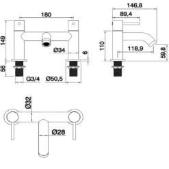 Emily Complete Bathroom Suite with Shower Bath & Rimless Toilet