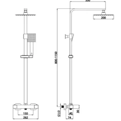 Emily Complete Bathroom Suite with Shower Bath & Rimless Toilet