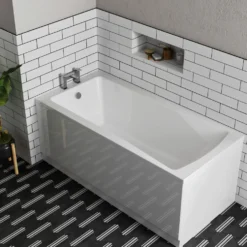 Emily Complete Bathroom Suite with Shower Bath & Rimless Toilet