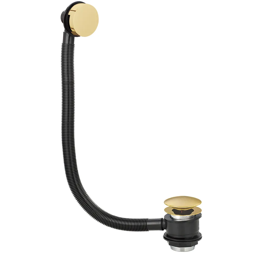Emily Complete Brushed Brass Bathroom Suite with 1700mm L Shaped Shower Bath & Rimless Toilet