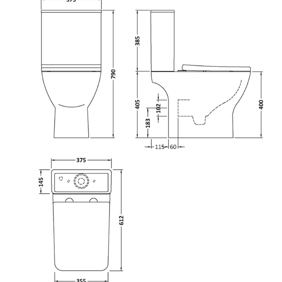 Emily Complete Brushed Brass Bathroom Suite with Reinforced Shower Bath & Rimless Toilet