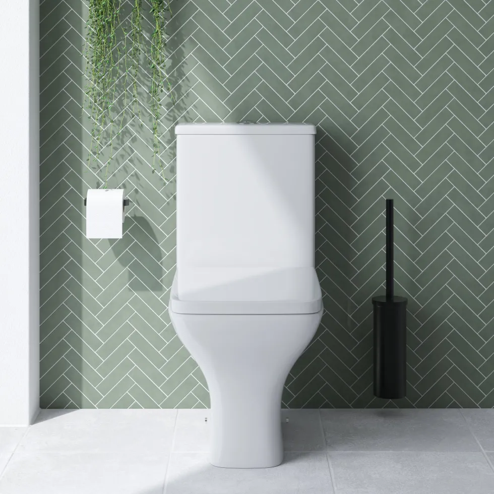Emily Complete Brushed Brass Bathroom Suite with Reinforced Shower Bath & Rimless Toilet