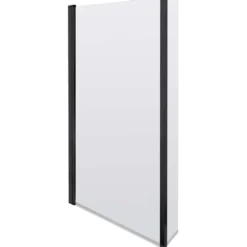 Emily Complete Matt Black Bathroom Suite with 1700mm L Shaped Shower Bath & Rimless Toilet