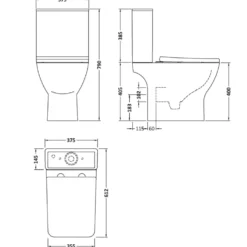 Emily Complete Matt Black Bathroom Suite with 1700mm L Shaped Shower Bath & Rimless Toilet