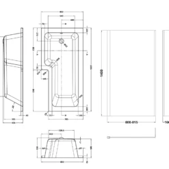 Emily Complete Modern Bathroom Suite with 1700mm L Shaped Shower Bath & Rimless Toilet