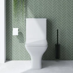 Emily Complete Modern Bathroom Suite with 1700mm L Shaped Shower Bath & Rimless Toilet