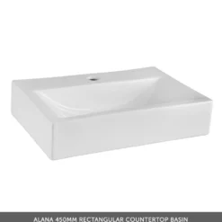 Emily Gloss White Wall Mounted 2 Drawer Vanity Unit and Countertop with Matt Black Handles