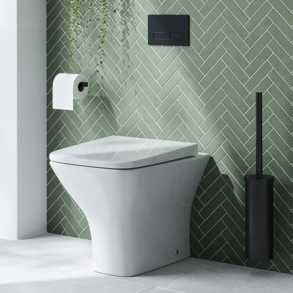 Emily L Shaped Shower Bath Suite with Rimless Back to Wall Toilet & 1700mm Bath