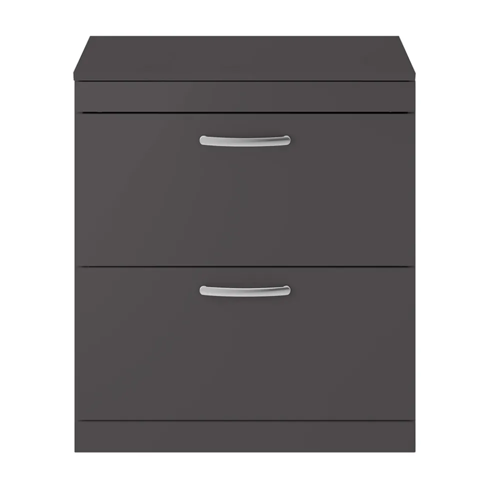 Emily 800mm Floorstanding 2 Drawer Vanity Unit and Countertop