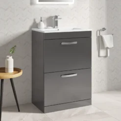 Emily 600mm Floorstanding 2 Drawer Vanity Unit & Basin Options