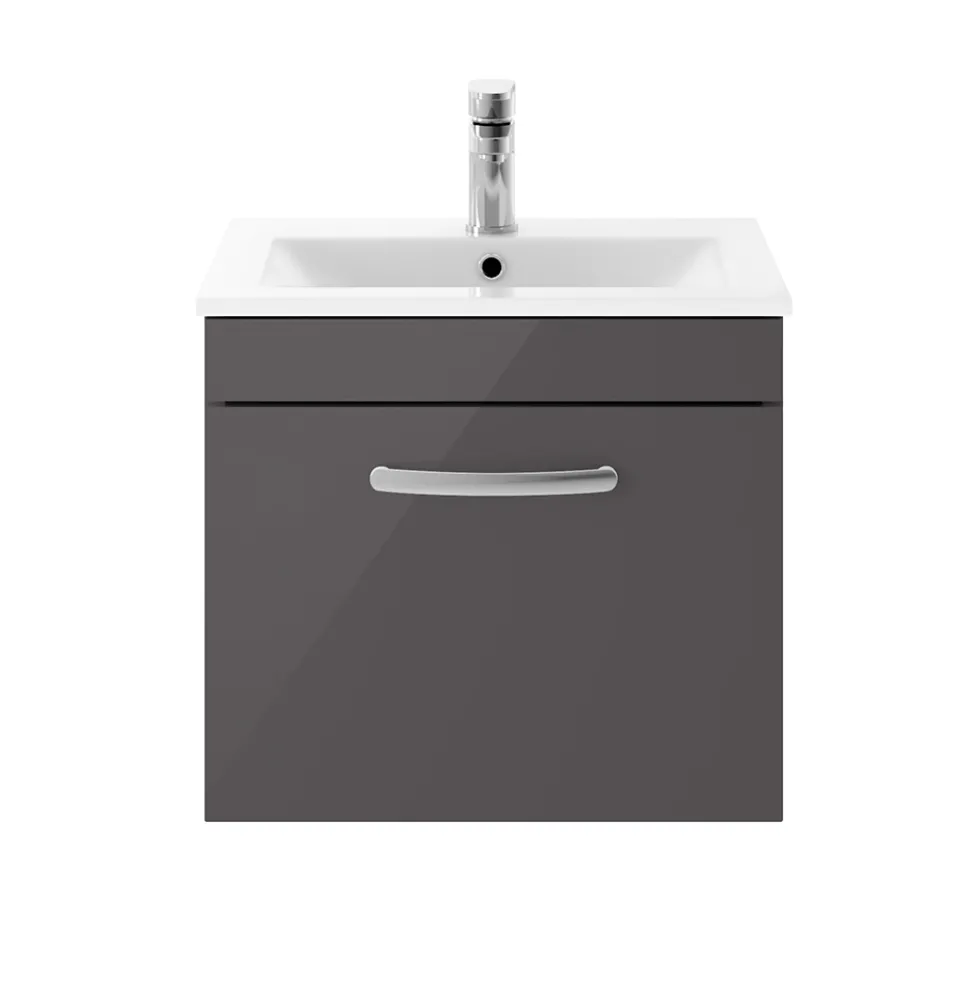 Emily 500mm Wall Mounted 1 Drawer Vanity Unit & Basin Options