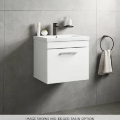 Emily 500mm Wall Mounted 1 Drawer Vanity Unit & Basin Options