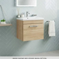 Emily 500mm Wall Mounted 1 Drawer Vanity Unit & Basin Options