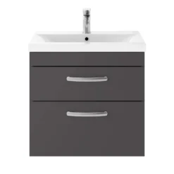 Emily 600mm Wall Mounted 2 Drawer Vanity Unit & Basin Options