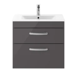 Emily 600mm Wall Mounted 2 Drawer Vanity Unit & Basin Options