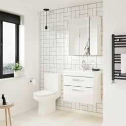 Emily 600mm Wall Mounted 2 Drawer Vanity Unit & Basin Options