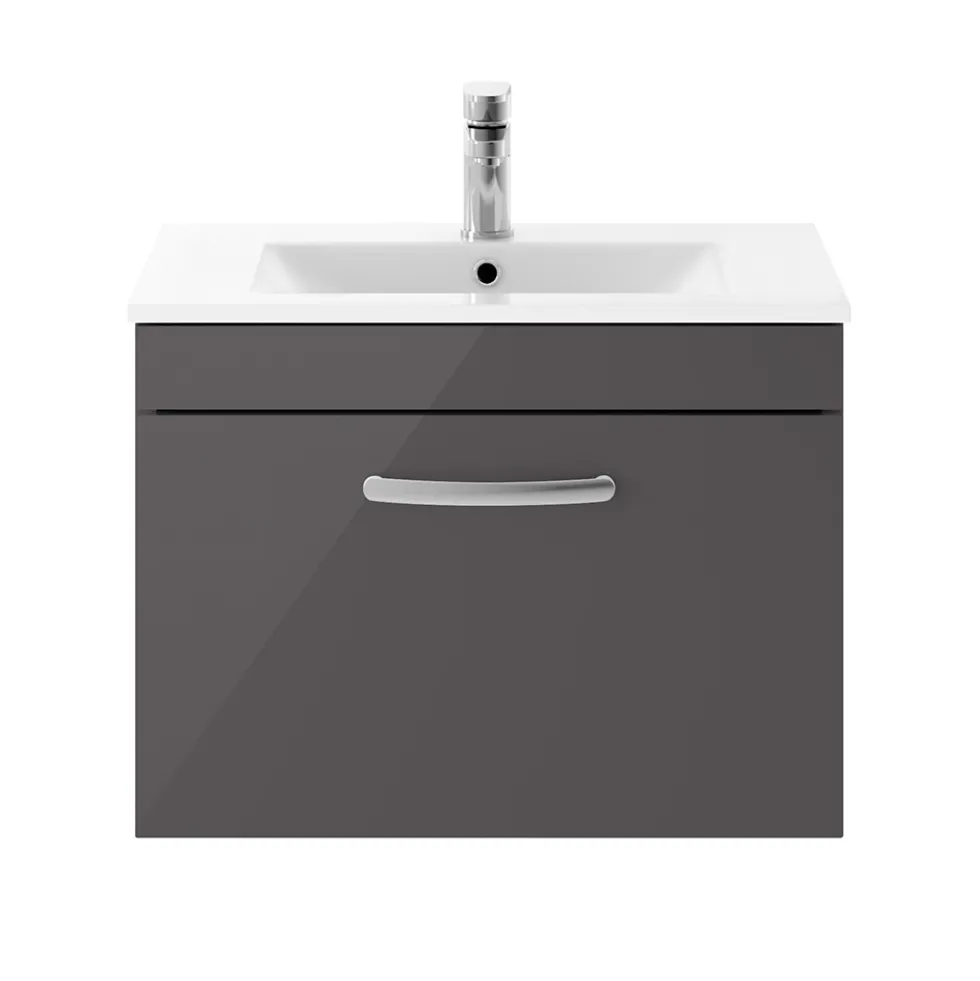 Emily 600mm Wall Mounted 1 Drawer Vanity Unit & Basin Options