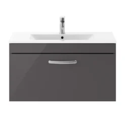 Emily 800mm Wall Mounted 1 Drawer Vanity Unit & Basin Options