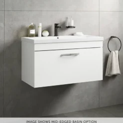 Emily 800mm Wall Mounted 1 Drawer Vanity Unit & Basin Options