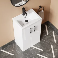 Erin Compact 500mm Floorstanding Cloakroom Vanity Unit & Basin