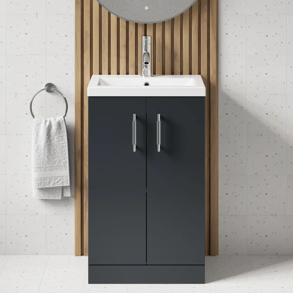 Erin Compact 500mm Floorstanding Cloakroom Vanity Unit & Basin