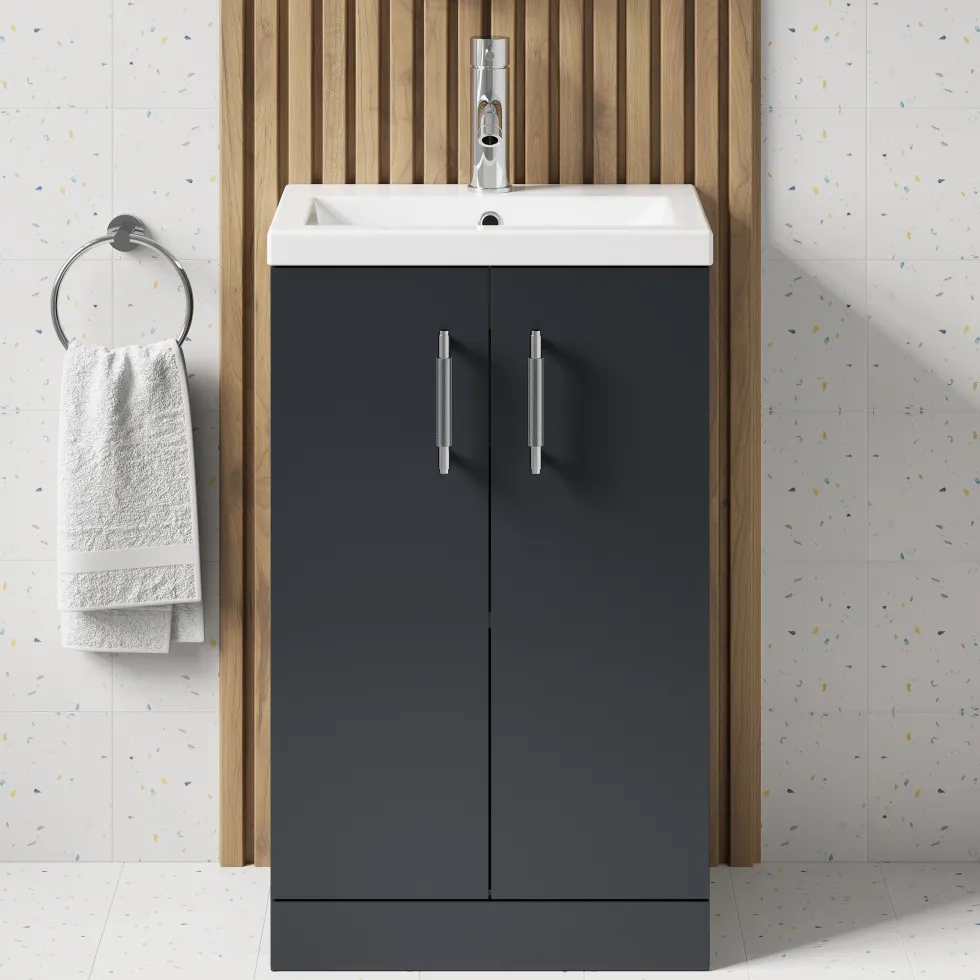 Erin Compact 500mm Floorstanding Cloakroom Vanity Unit & Basin