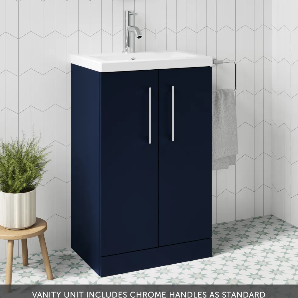 Erin Compact 500mm Floorstanding Cloakroom Vanity Unit & Basin
