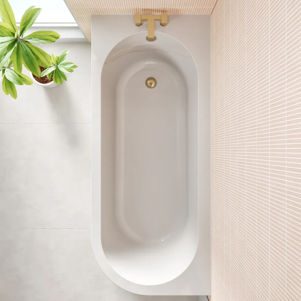 Erin Matt Black Shower Bath Suite with 1700mm J Shaped Bath & Rimless Toilet