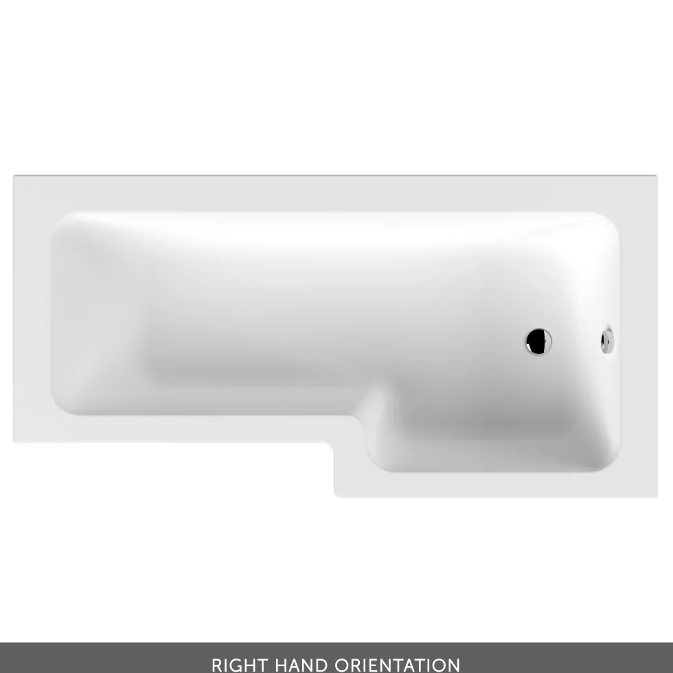 Erin Matt Black Shower Bath Suite with 1700mm L Shaped Bath & Rimless Toilet