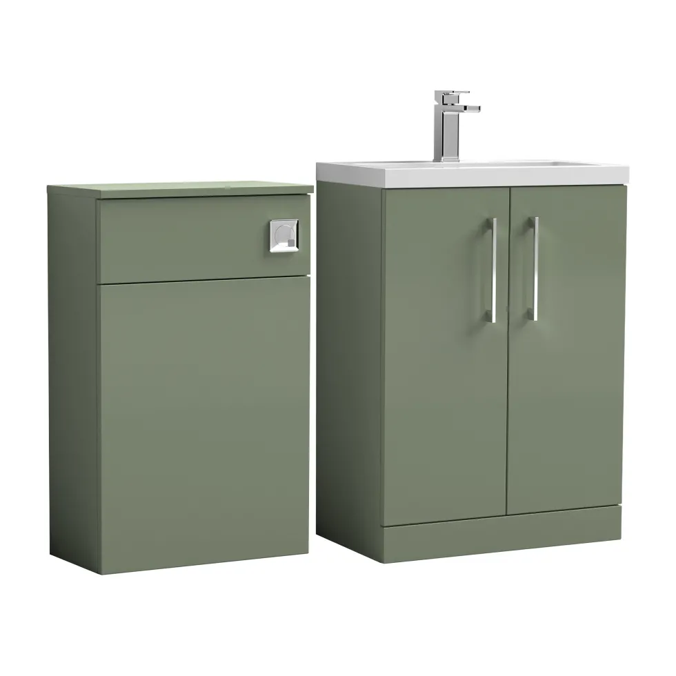Erin 1100mm 2 Door Combination Basin & Toilet Unit