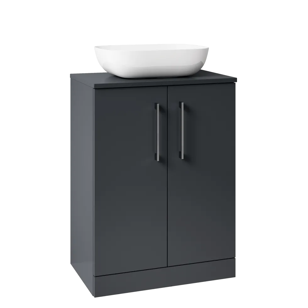 Erin 600mm Floorstanding 2 Door Vanity Unit & Countertop