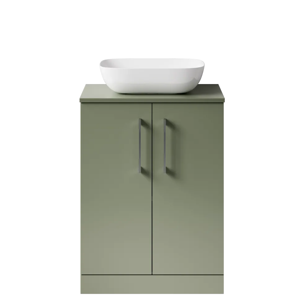 Erin 600mm Floorstanding 2 Door Vanity Unit & Countertop