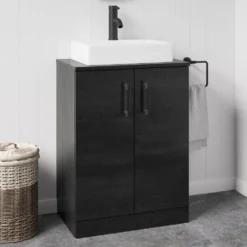 Erin 600mm Floorstanding 2 Door Vanity Unit & Countertop