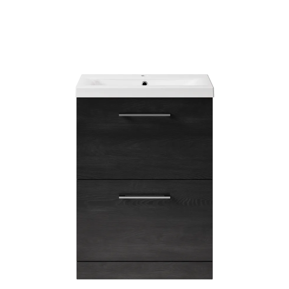 Erin 600mm Floorstanding 2 Drawer Vanity Unit & Basin