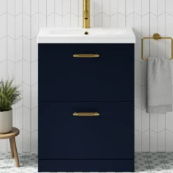Erin 600mm Floorstanding 2 Drawer Vanity Unit & Basin