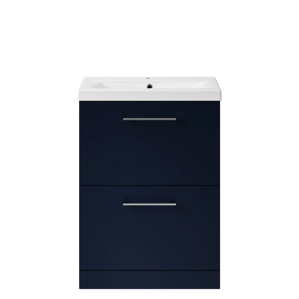 Erin 600mm Floorstanding 2 Drawer Vanity Unit & Basin