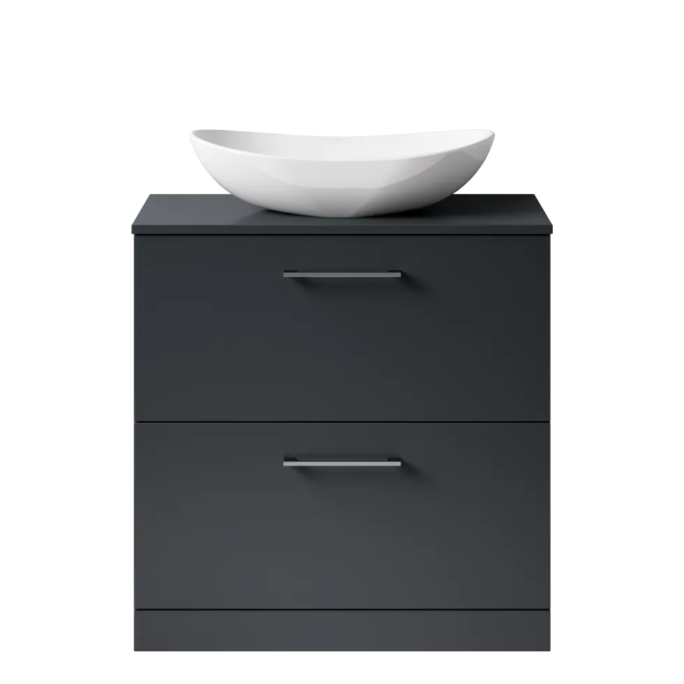 Erin 800mm Floorstanding 2 Drawer Vanity Unit & Countertop