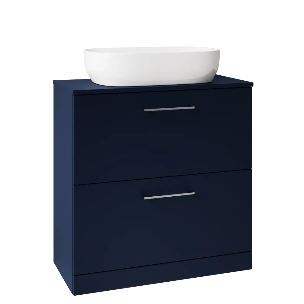 Erin 800mm Floorstanding 2 Drawer Vanity Unit & Countertop