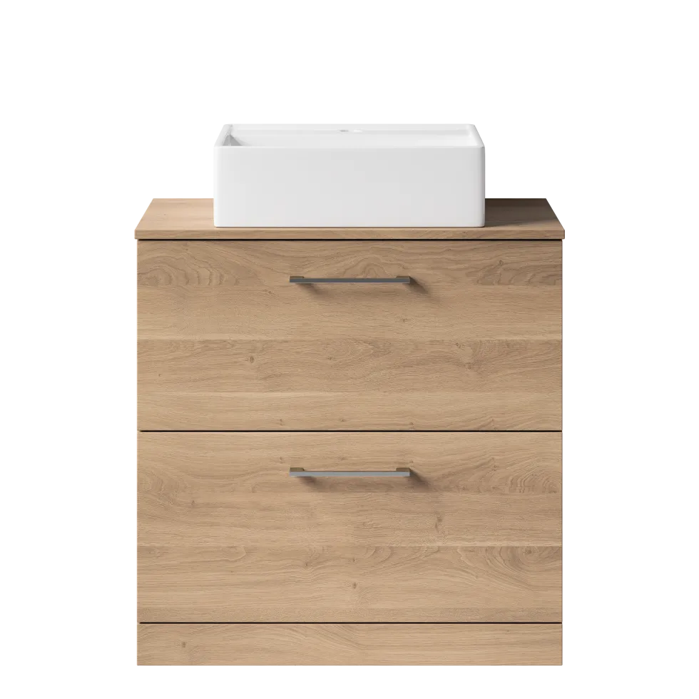 Erin 800mm Floorstanding 2 Drawer Vanity Unit & Countertop