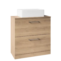 Erin 800mm Floorstanding 2 Drawer Vanity Unit & Countertop
