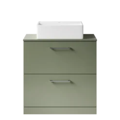 Erin 800mm Floorstanding 2 Drawer Vanity Unit & Countertop