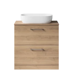 Erin 800mm Floorstanding 2 Drawer Vanity Unit & Countertop