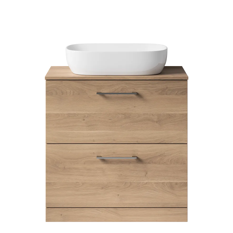 Erin 800mm Floorstanding 2 Drawer Vanity Unit & Countertop