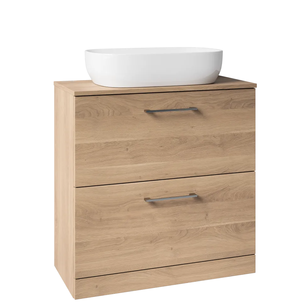 Erin 800mm Floorstanding 2 Drawer Vanity Unit & Countertop