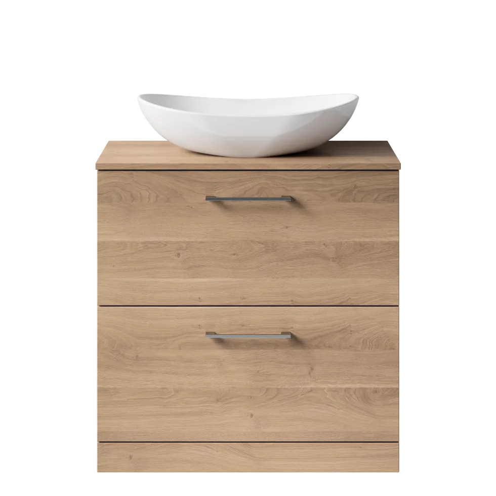 Erin 800mm Floorstanding 2 Drawer Vanity Unit & Countertop